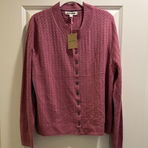 Boden Pink Heather Diane Pointelle Cardigan